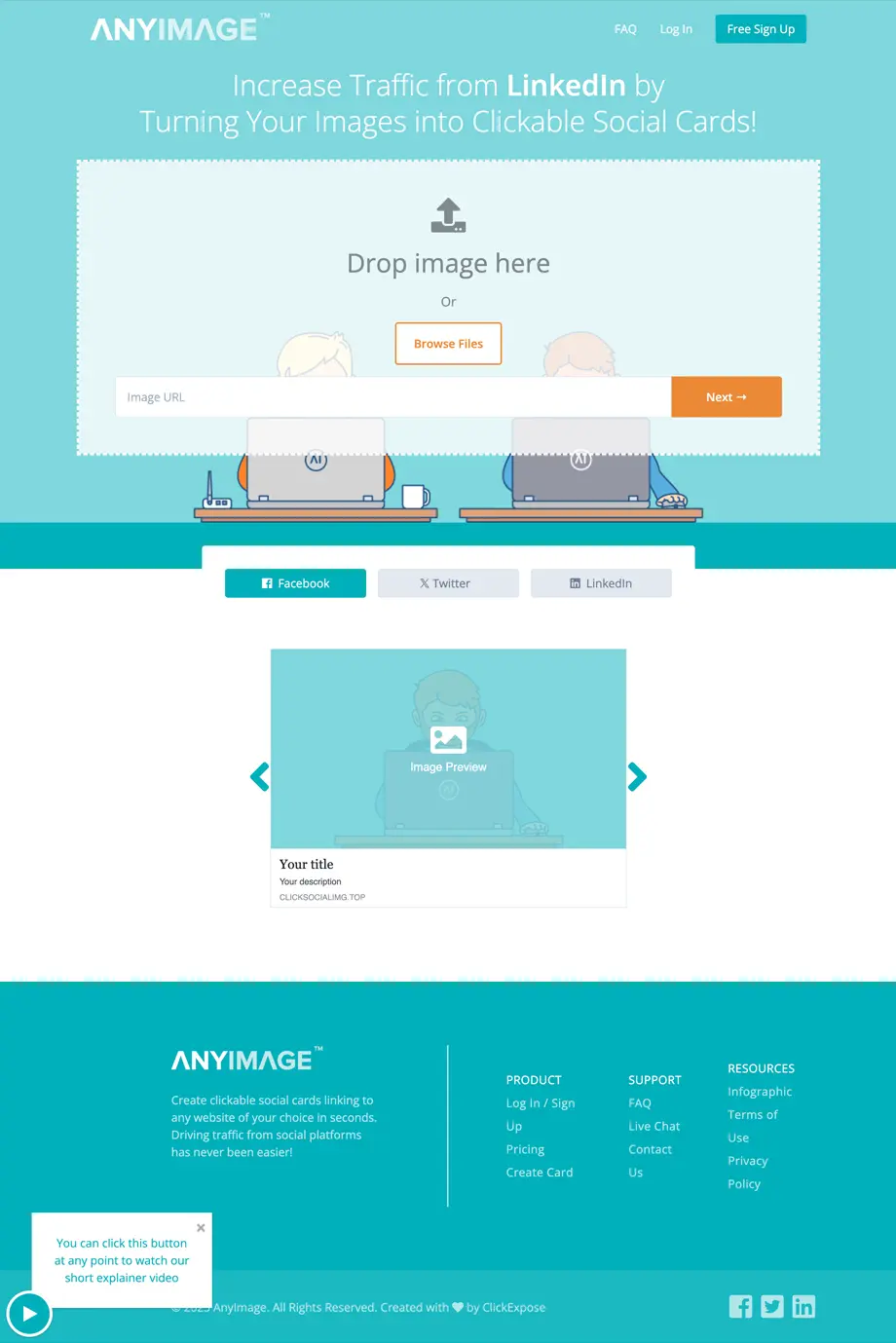 AnyImage Pay Monthly Web Design Screenshot