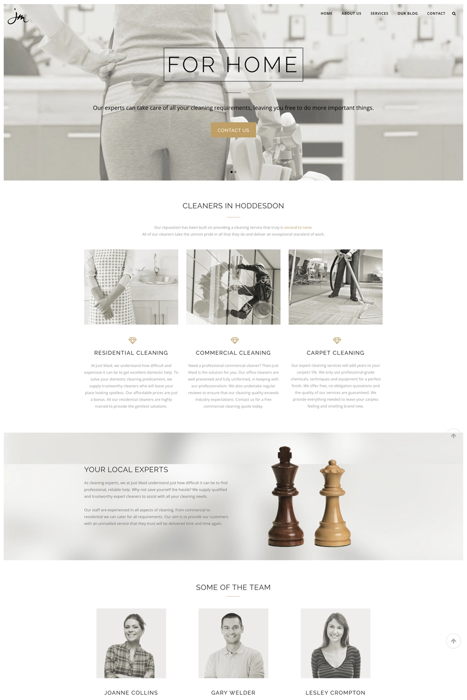 Just Maid Pay Monthly Web Design Screenshot